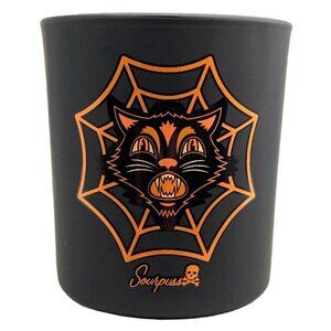Sourpuss Halloween Soy Wax Goth Candle Black Cat Patchouli Vanilla Scented 5oz
